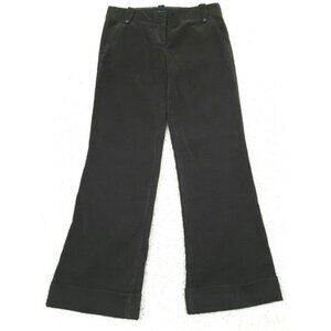 J. Crew ~Women's Size 2~ City Fit Brown Corduroy Cotton Flare Leg Pants Cuffed.